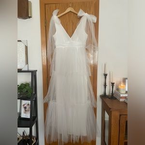 White Tulle Multilayer Dress ✨